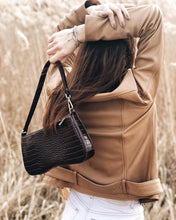 Load image into Gallery viewer, Eva Shoulder Bag - Brown Croc